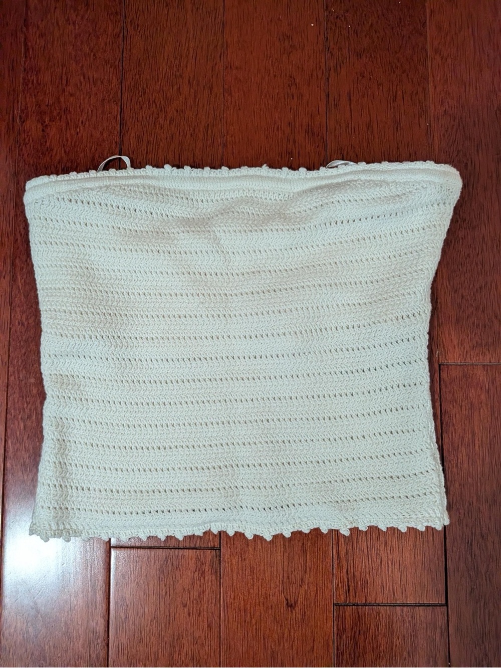 Abercrombie & Fitch Cream Crochet Knit Tube Top Size Small